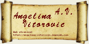 Angelina Vitorović vizit kartica
